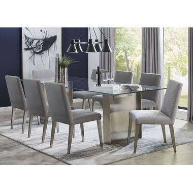 Glass top dining table for online 8